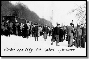 Vintersporttg till Mahult p 1930-talet